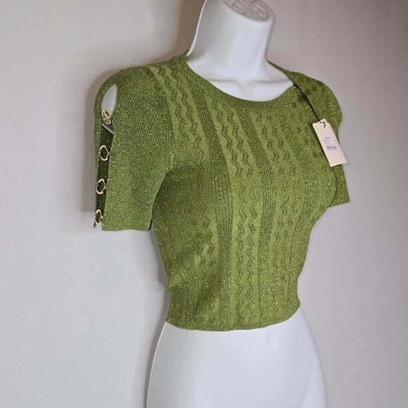 Sandro Manacor Crop top in Kaki Clair Green, NWT - Picture 6 of 9